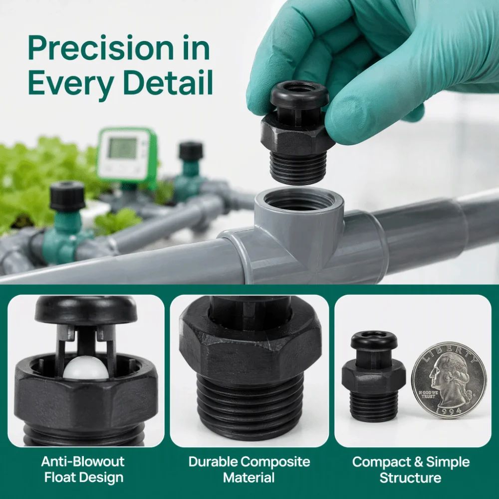 10pcs Efficient Quick Exhaust Air Release Valve Miniature Durable Irrigation Exhaust Valve Vacuum Relief Valve Garden