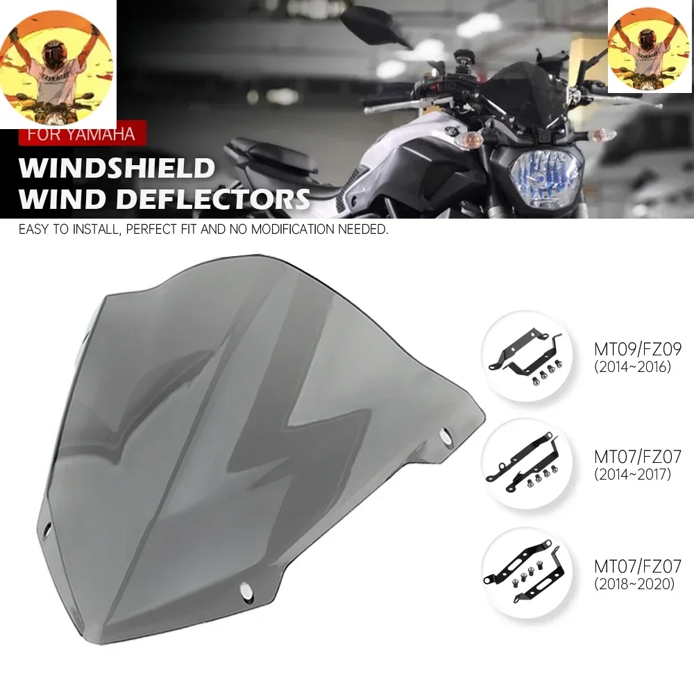 

Windshield Windscreen For YAMAHA MT07 FZ07 MT09 FZ09 Motorcycle Accessories Wind Deflectors Parabrisas MT-07 FZ-07 FZ MT 07 09