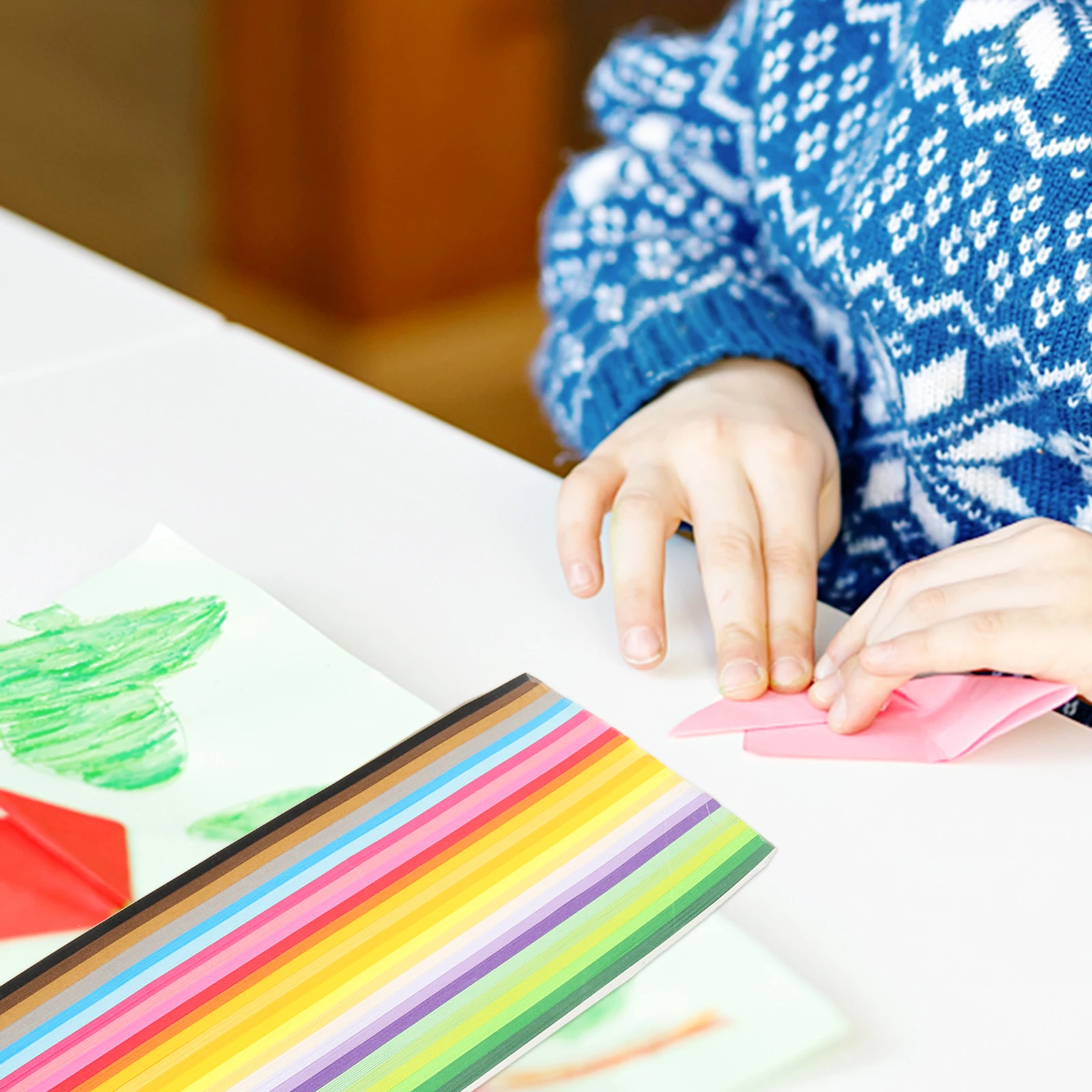 

1030 Sheets Star Paper Strips Decoration Kid Diy Origami Kit for Crafts Manual Stars Lucky Student Decorative Folding