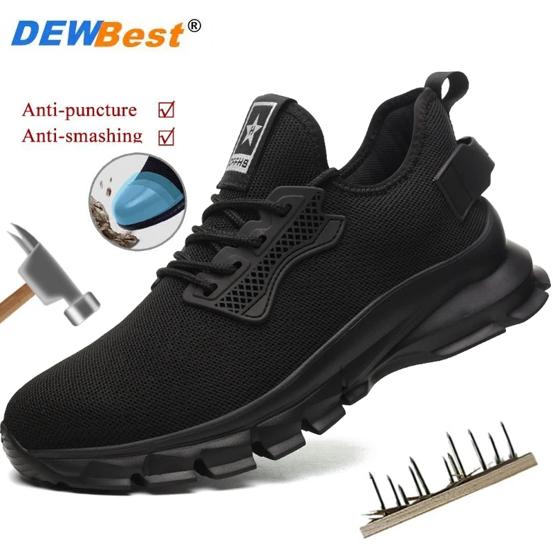 

2024 new men's lightweight comfortable just wrapped head anti-smash anti-puncture comfortable safety work non-slip shoes