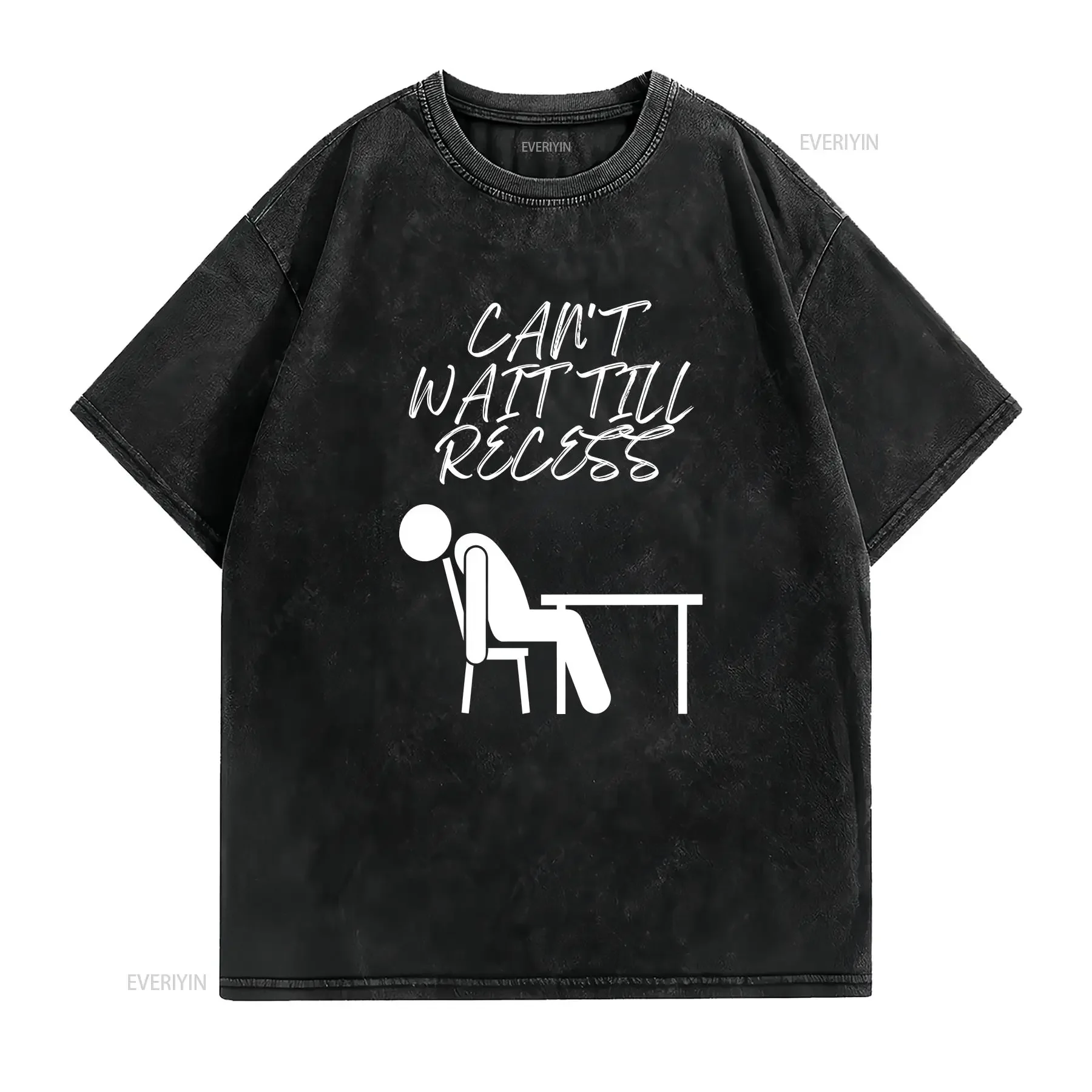 Can't Wait Till Recess T Shirt Student Life Classroom Education Related School Themed vintage Washed designer clothes Unisex