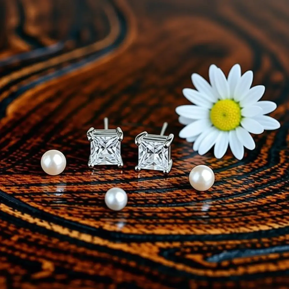 Classic 925 Sterling Silver Square Clear Crystal Zircon Stud Earrings for Women Girls Anniversary Fashion Party Jewelry Gifts