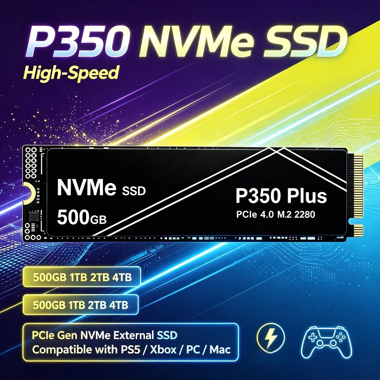 Pc Unit For Gaming - P350 PLUS Przenośny Zewnętrzny SSD 1TB