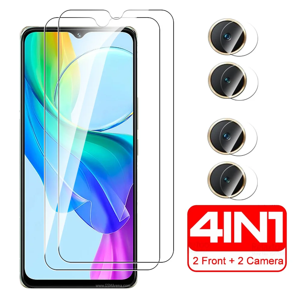 For vivo Y03 Glass 4in1 Camera Protective Tempered Glass For vivo Y03 Y 03 03Y Vivoy03 2024 6.56 inches Screen Protector Films