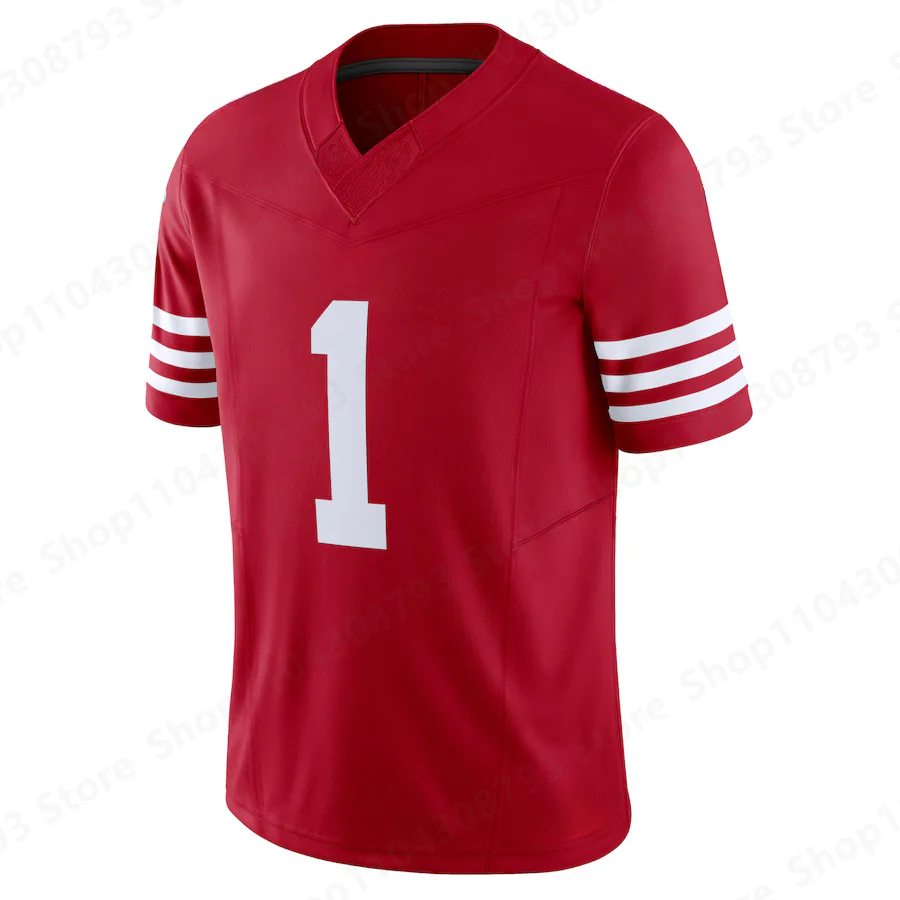 Personalizado 2024/25 nome e números costurados 49ers George Kittle Scarlet White Training Nick Bosa Brock Purdy Jersey para adultos e crianças