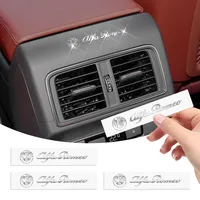 Metal Emblem Auto Decor Wiper Decals Reflective Car Window Stickers For Alfa Romeo Giulietta Mito Giulia Stelvio Brera 147 156