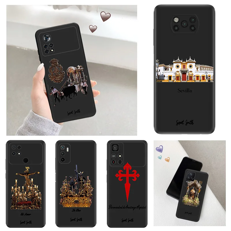 Anti-Drop Soft Phone Case For Xiaomi Poco x5 5G x4 x3 pro f1 f3 gt f4 f5 m5 m4 m3 c40 c50 c51 Virgin Mary Jesus Church Cover