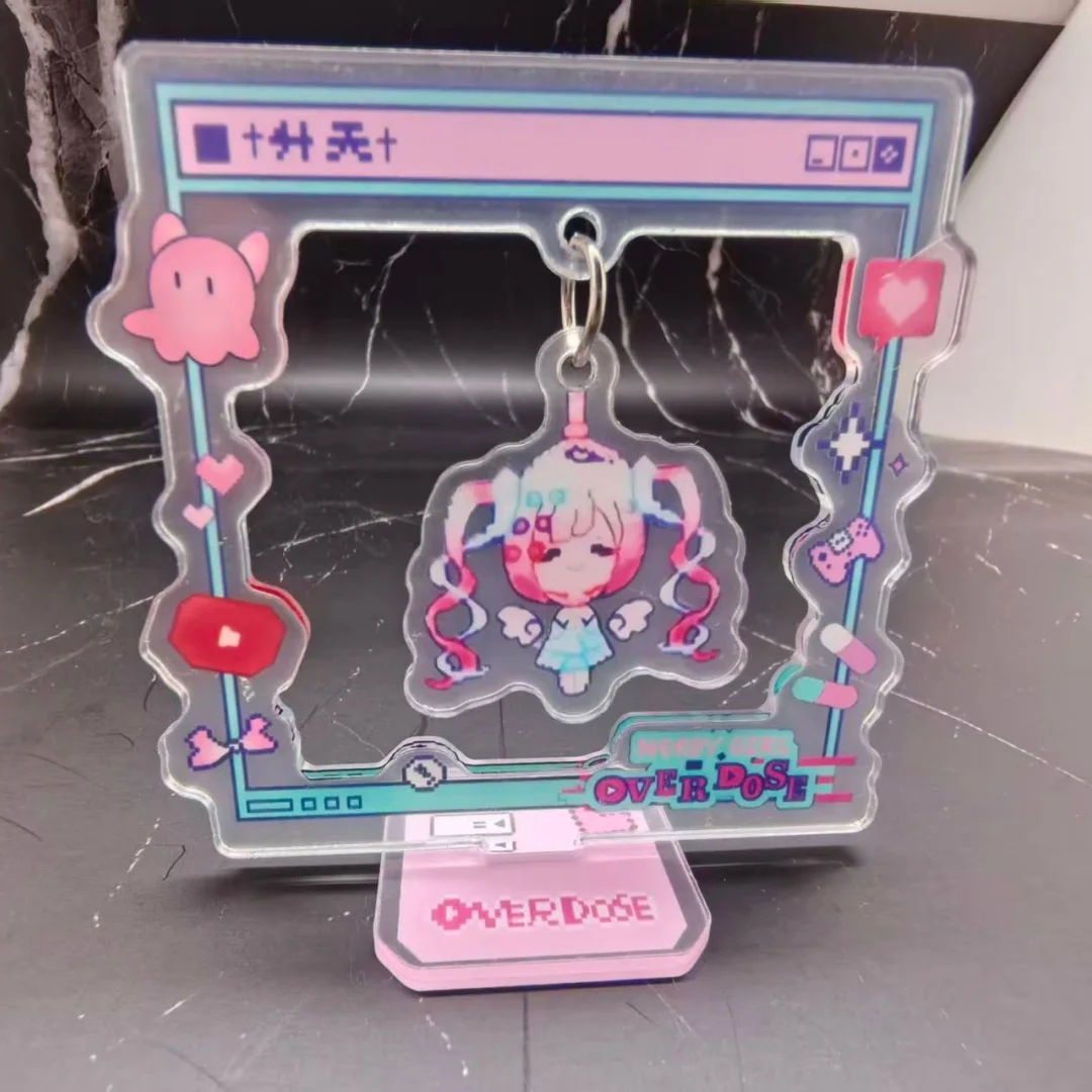 Game Needy Streamer Overload Rain Acrylic Pendant Stands Desktop Ornaments Decorative Gifts