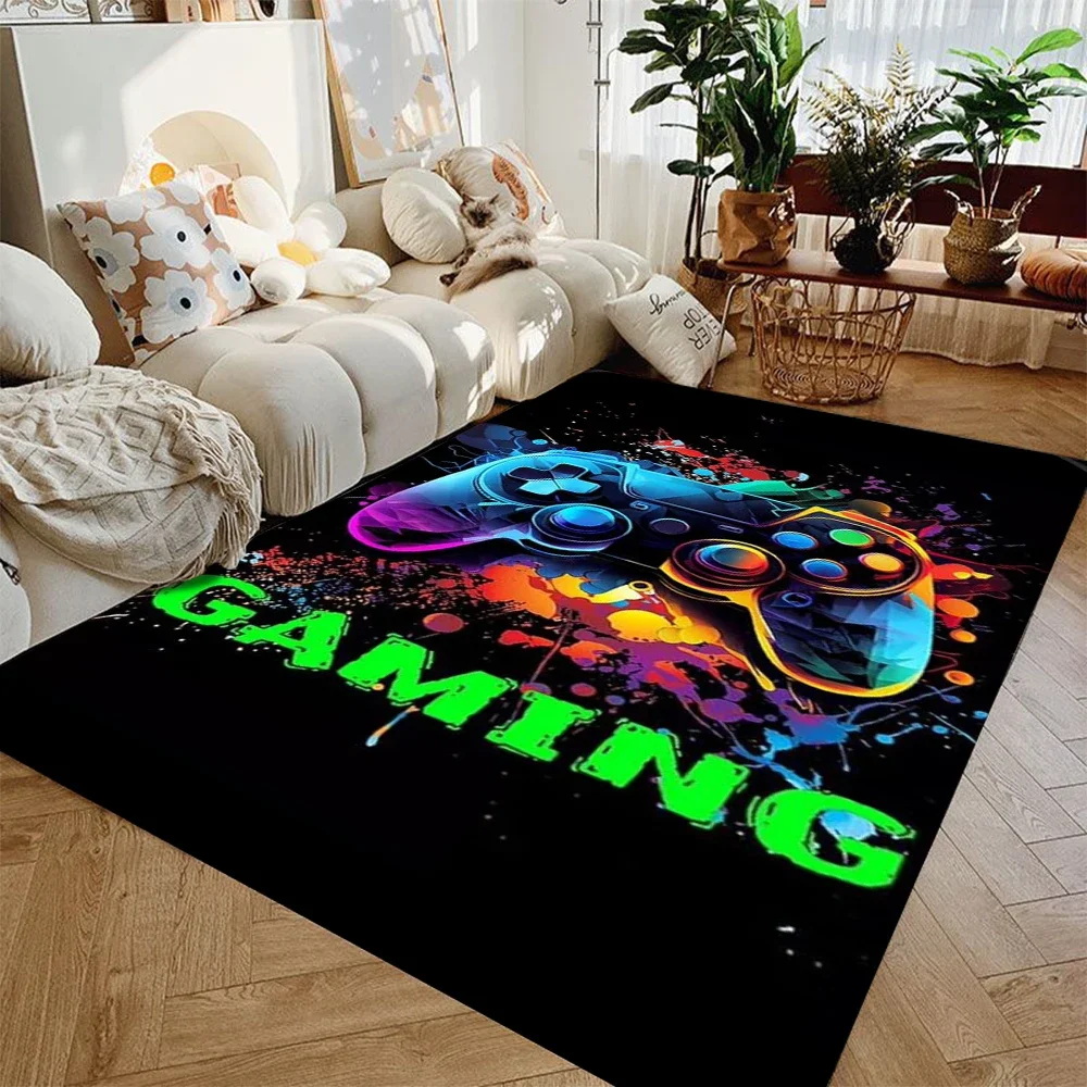 

2025 New Gaming Carpet for Boys Room Gamer Casual Controller Design Rug for Game Room Bedroom Decor Non-slip Washable Floor Mat