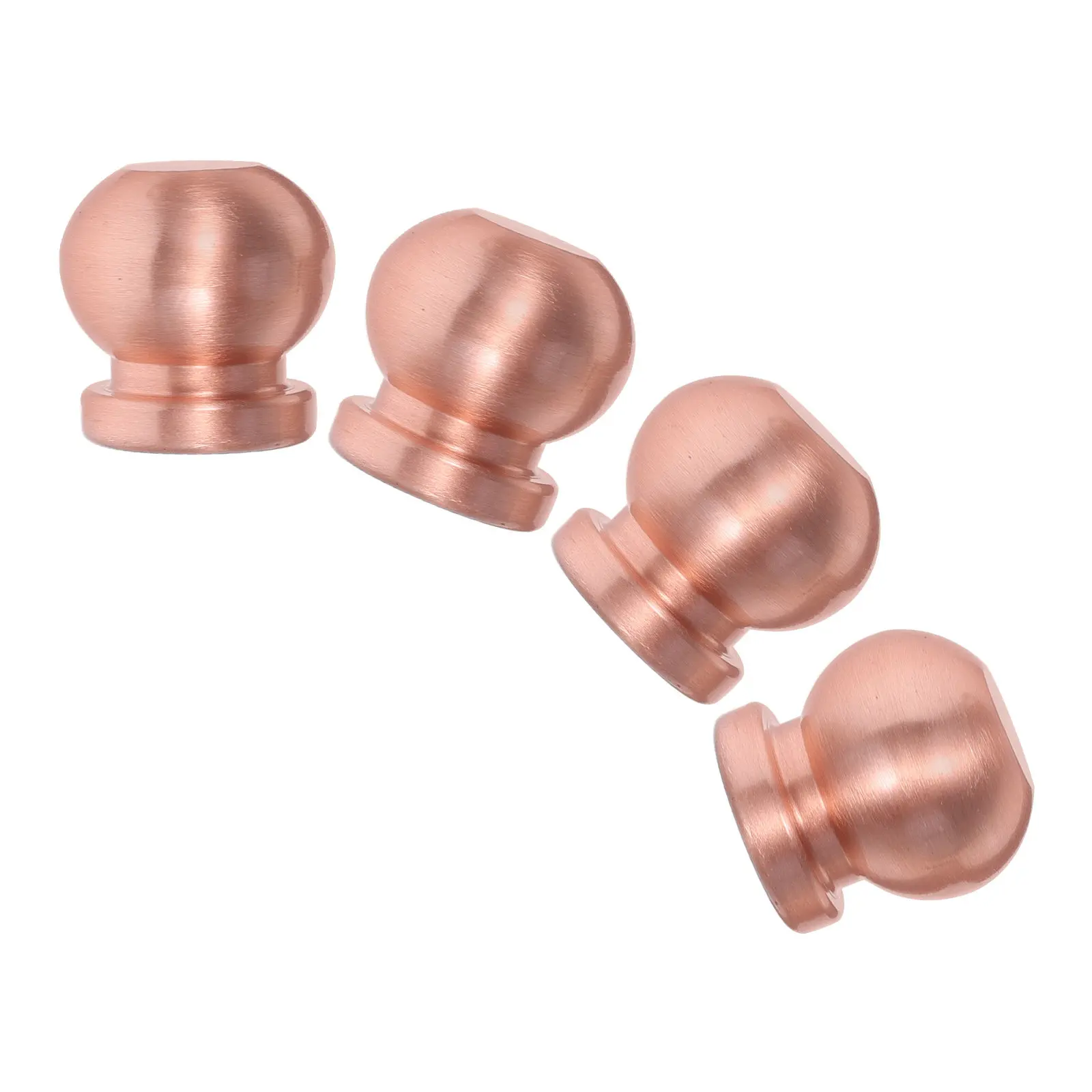 4Pcs Copper Furniture Feet Screw on Metal Mounting Pads Stable Support Round Tray Replacement Feet Cutting Board Support Pads