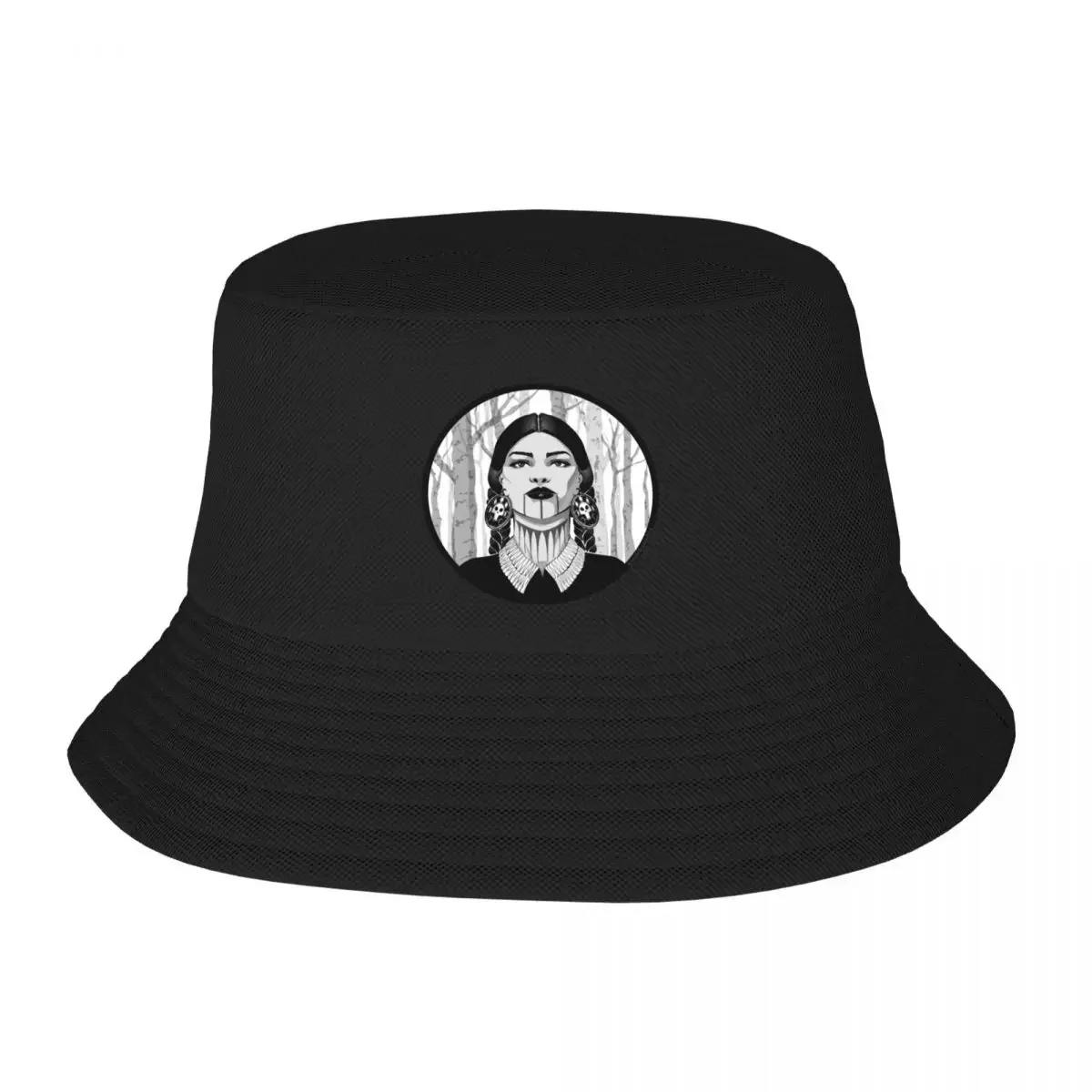 

Retro Design，Auntie Wednesday Bucket Hat Beach Baseball Cap Snap Back Anime For Men Women's
