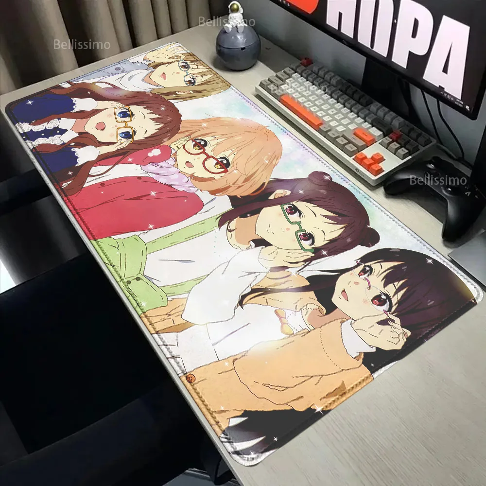 

Anime Beyond the Boundary Mouse Pad Large Rubber Tablepad PC Mousepad Laptop Desk Pad XXL Non-slip Computer Keyboard Mouse Mat