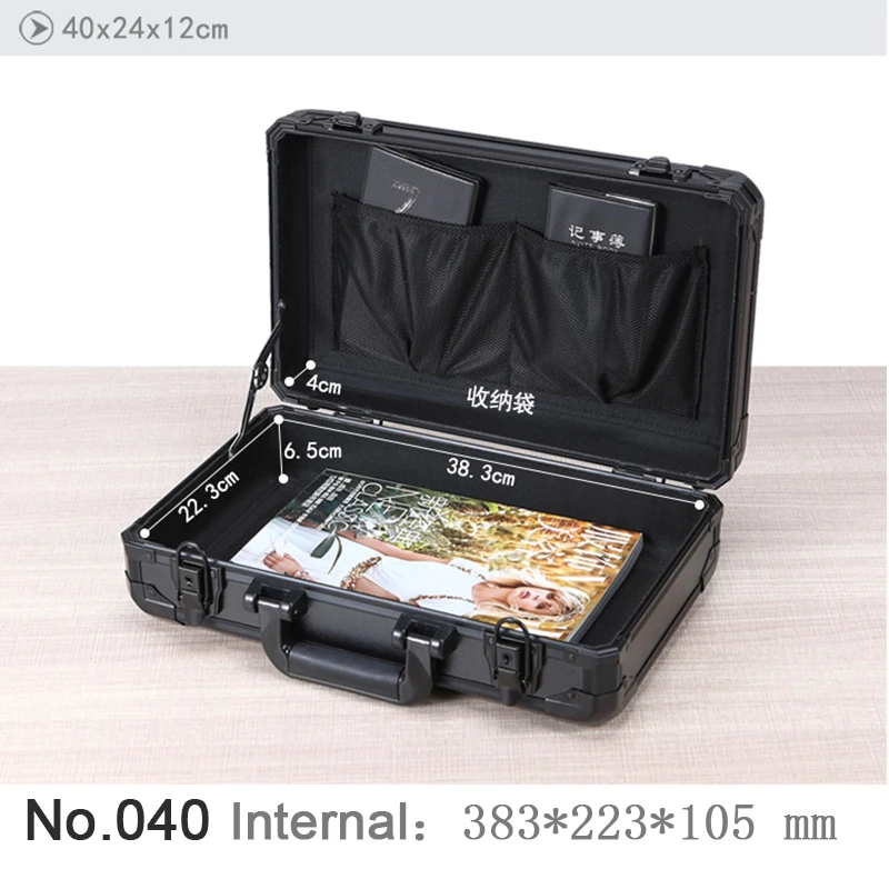 Good price Shockproof dustproof Aluminium material suitcase included pick pluck foam