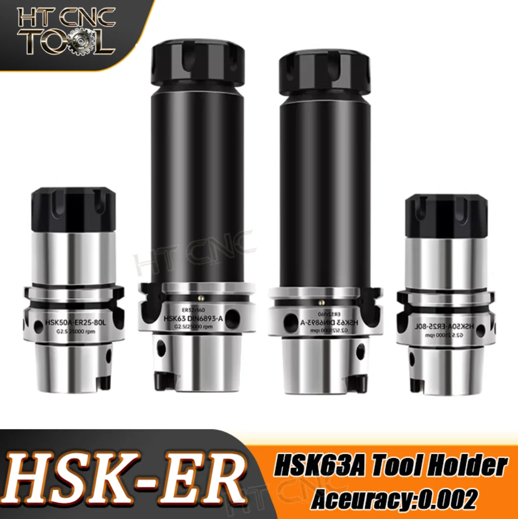 hsk63a-er16-er20-er25-er32-precision-0002mm-balancing-speed-g25-40000rpm-high-speed-cnc-tool-holder-hsk-63-er-milling-chuck