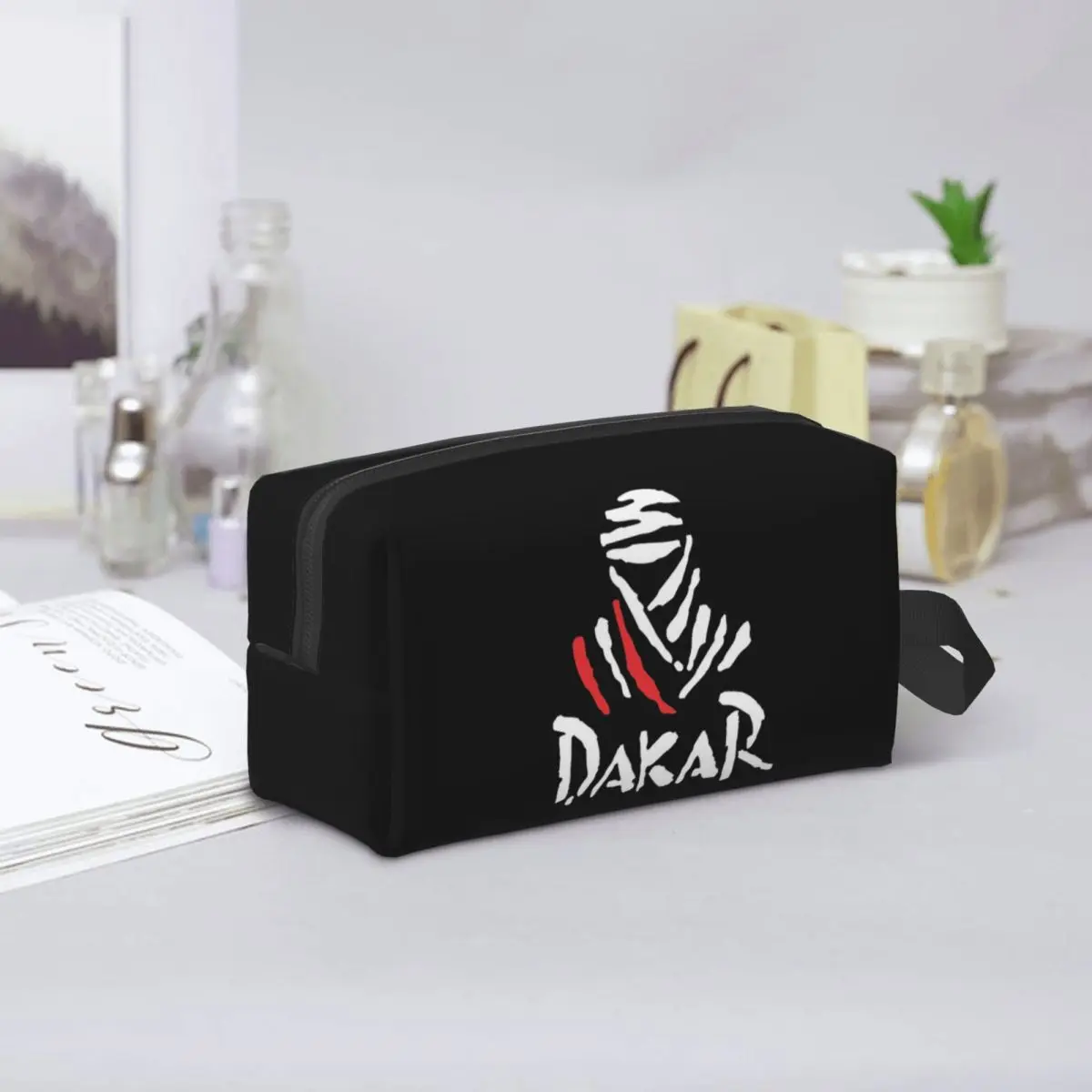 

Dakar Rally Motorcycle Pencil Case for Students Pen Box Pencil Bag Stationery Supplies Women Organizer Pouch