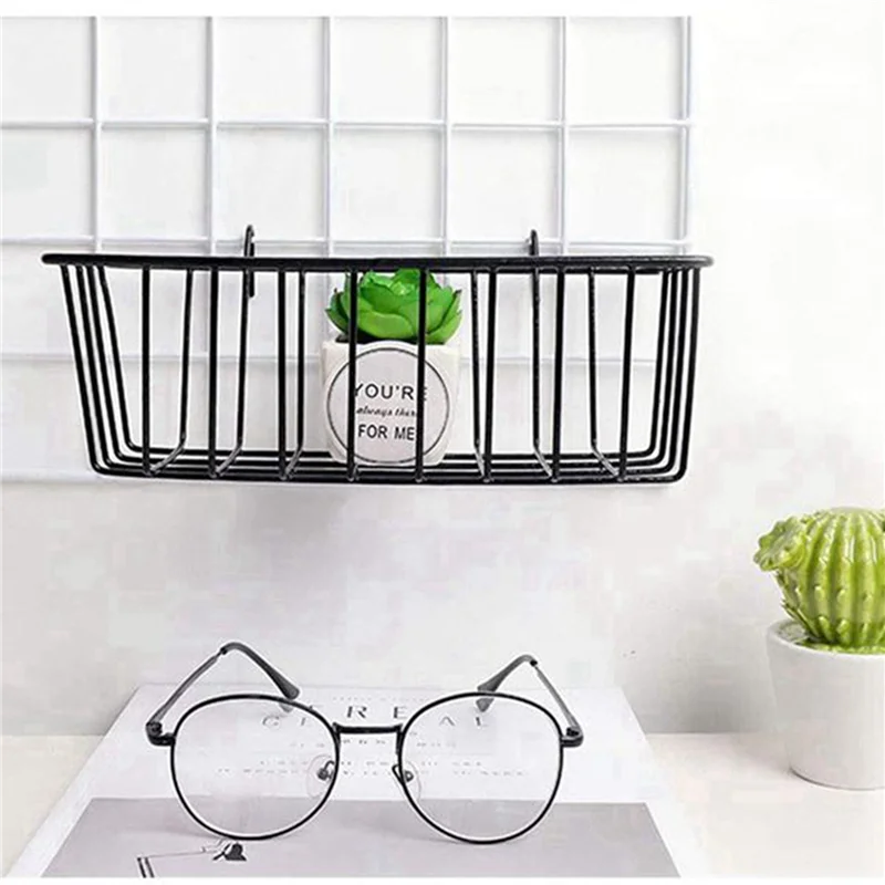 

12PCS Shelf For Design Metal Wall Grille, Shelf Design Grid Photo Wall Used For Lattice Photo Wall Wire Basket-B09B