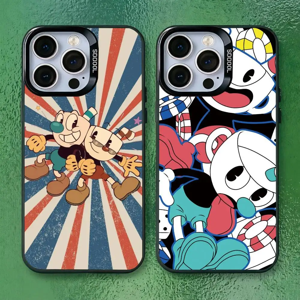 

Game C-Cuphead Phone Case For iPhone 17,16,15,14,13,12,11 Plus,Pro Max,XS,Colorful Silver Phone case Funda Cover