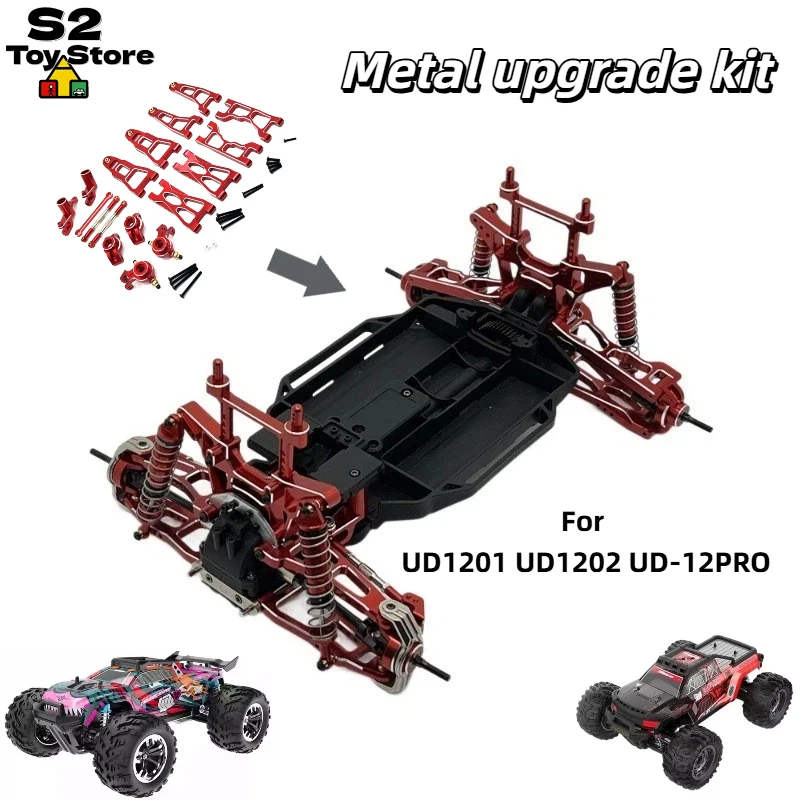 UDI RC Car Aluminum Upgrade Modification Kit Replacement Parts For UD1201 UD1202 UD-12PRO 1/12 Scale Racing Car Accessories