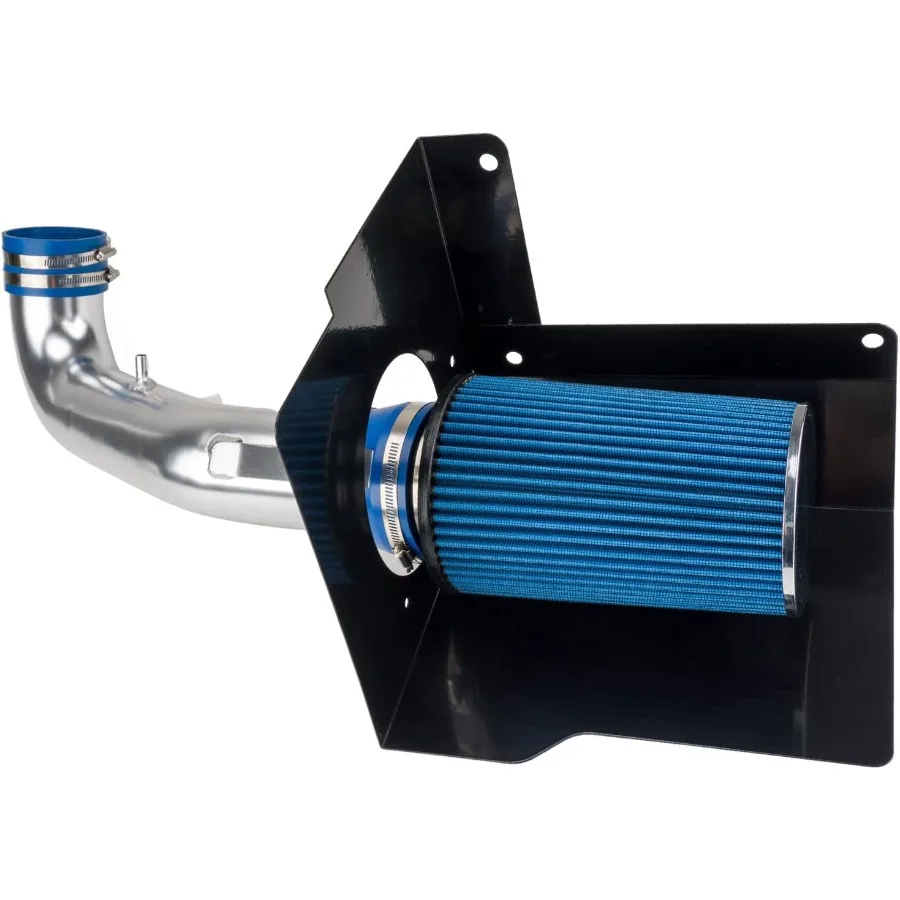 High-Performance 3.5 Inch Cold Air Intake System Kit with Heat Shield Replacement for Chevrolet Silverado 1500 2007-2008 4.8L 5