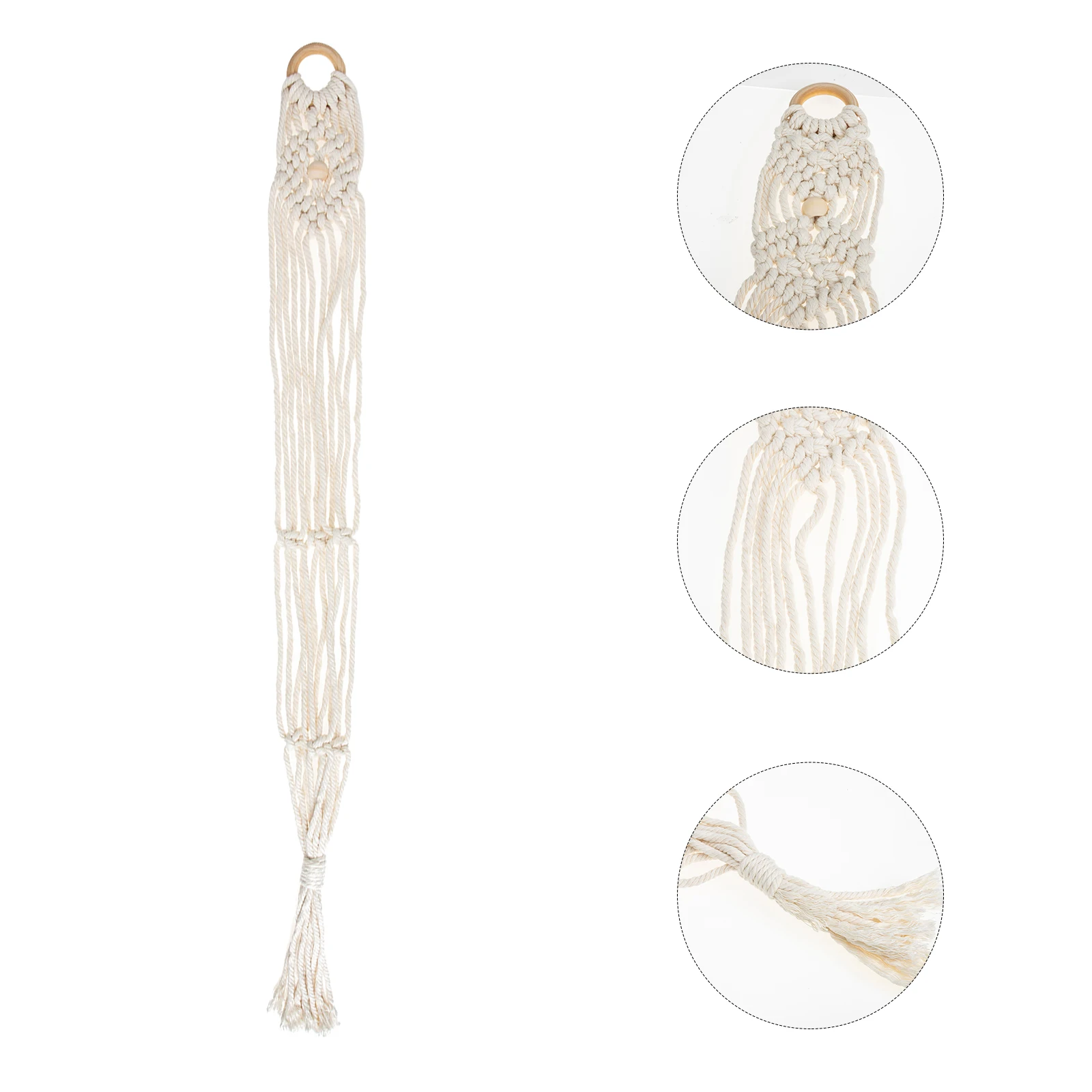 

Macrame Woven Ukulele Hanger White 85cm Cotton Linen Wall Mount Guitar Storage Bag Decorative Hanging Net