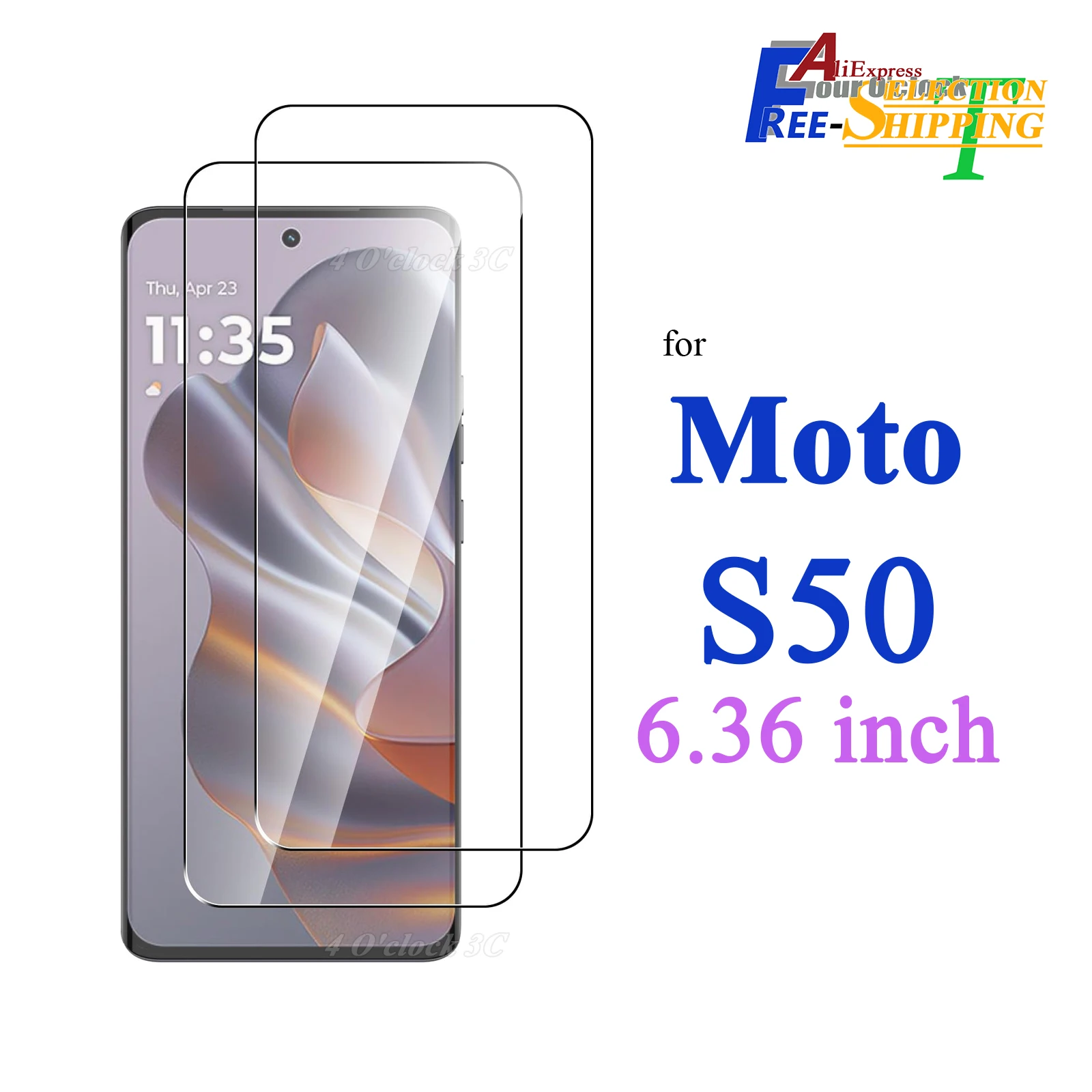 

For Motorola Moto S50 6.36 inch Screen Protector Tempered Glass Crystal Mica 9H HD Clear Transparent Scratch Resistent