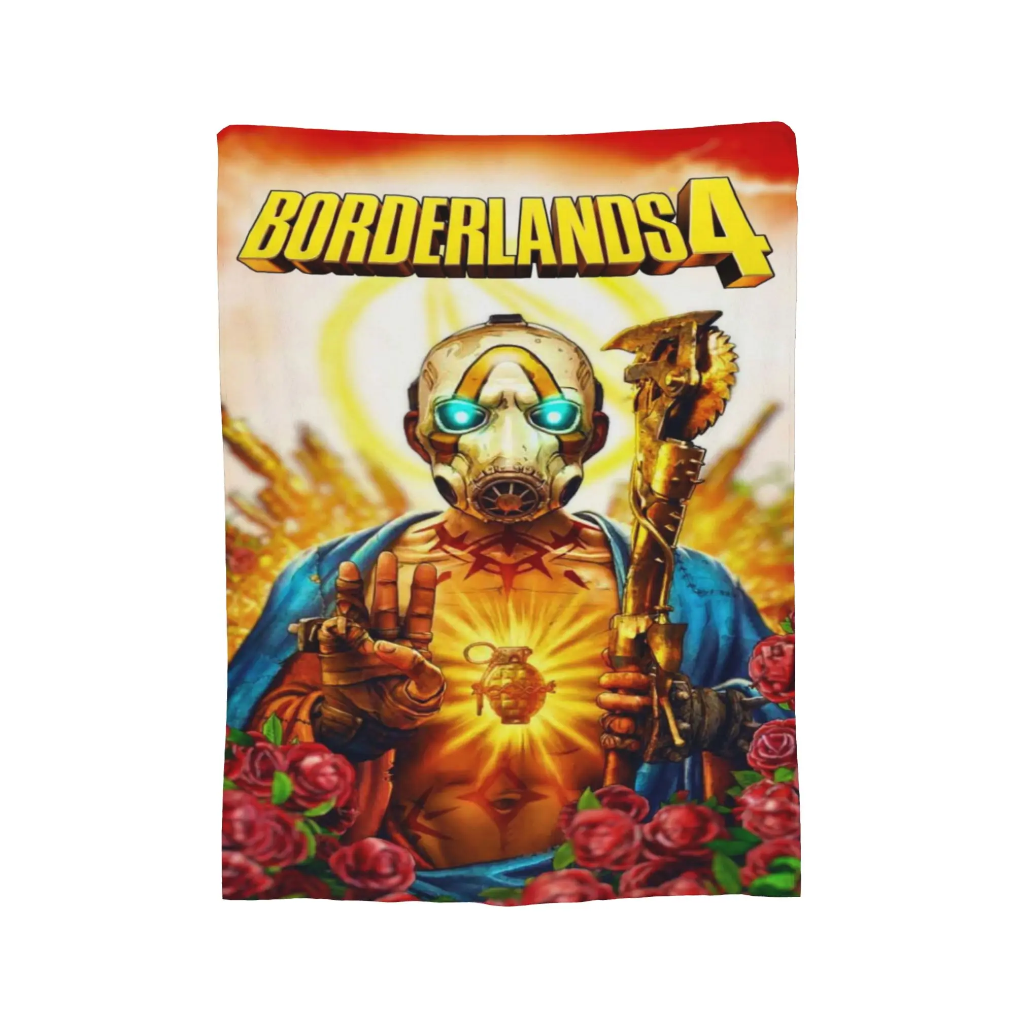 بطانيات لعبة Borderlands 4 من الصوف المريحة وخفيفة الوزن ورفيعة لمفرش الأريكة