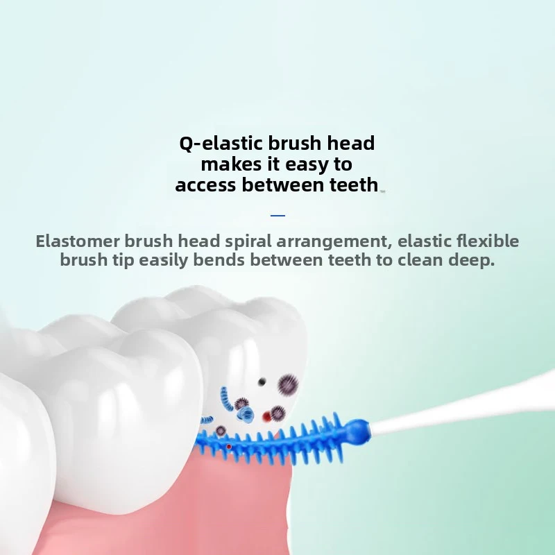 240 개/상자 치간 칫솔 부드러운 고무 치아 청소 도구 치아 사이의 치과 청소 칫솔 구강 위생 관리 도구