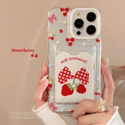 Lovely strawberry Case For Iphone 15 14 13 12 11 Pro Max For iphone xs max Case Multicolour Shockproof phone Case