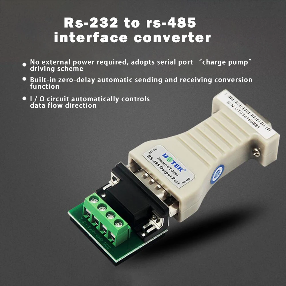 RS232 to RS485 converter RS-232 RS-485 Adapter RS 232 485 female  RS232 RS485 female