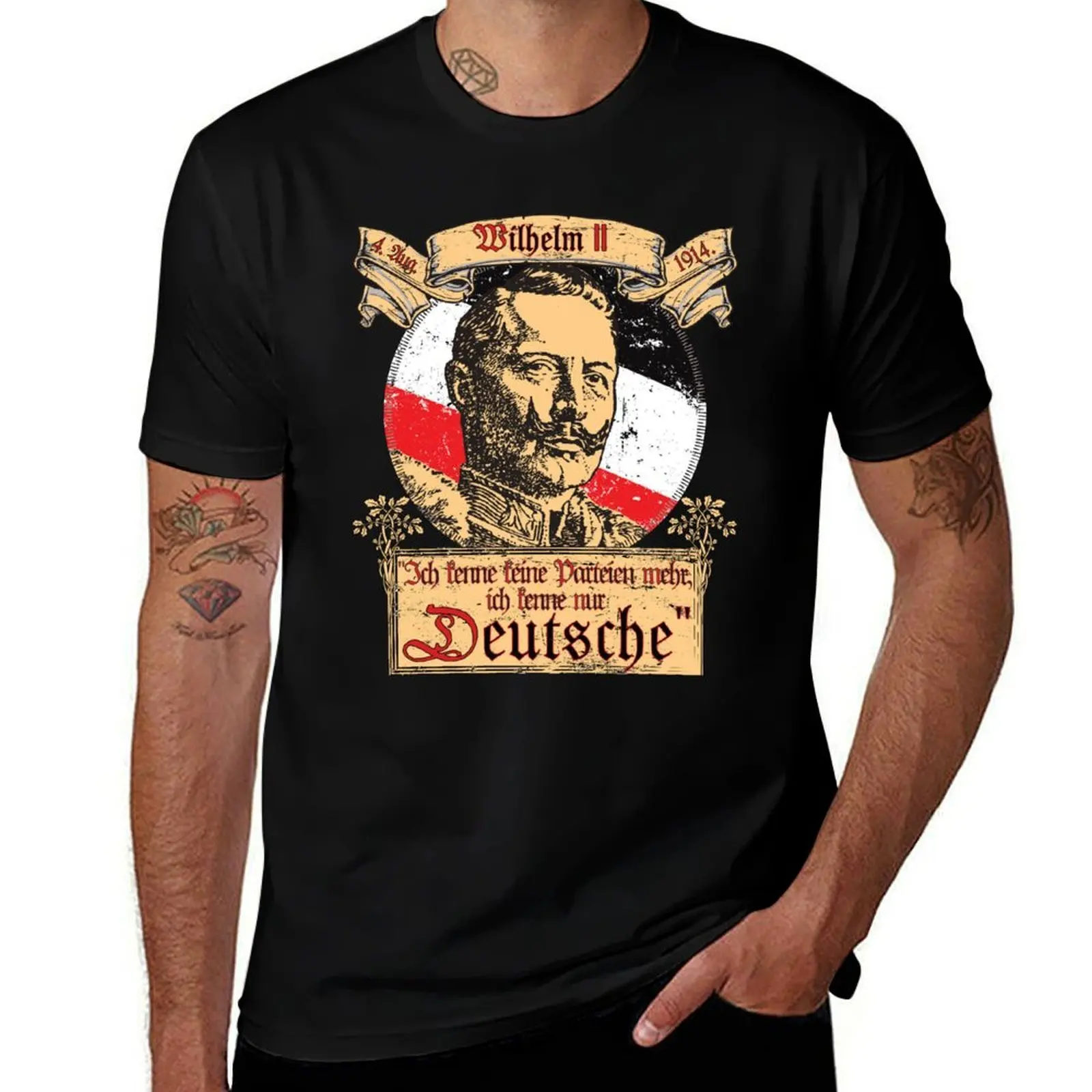 

I know no more parties - quote from Kaiser Wilhelm T-Shirt Basic Casual Short Sleeve Cotton Shirt