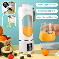 Electric Portable Blender 450ML Juicer Fruit Mixers USB Rechargeable Smoothie Juicer Cup Squeezer Juice Maker