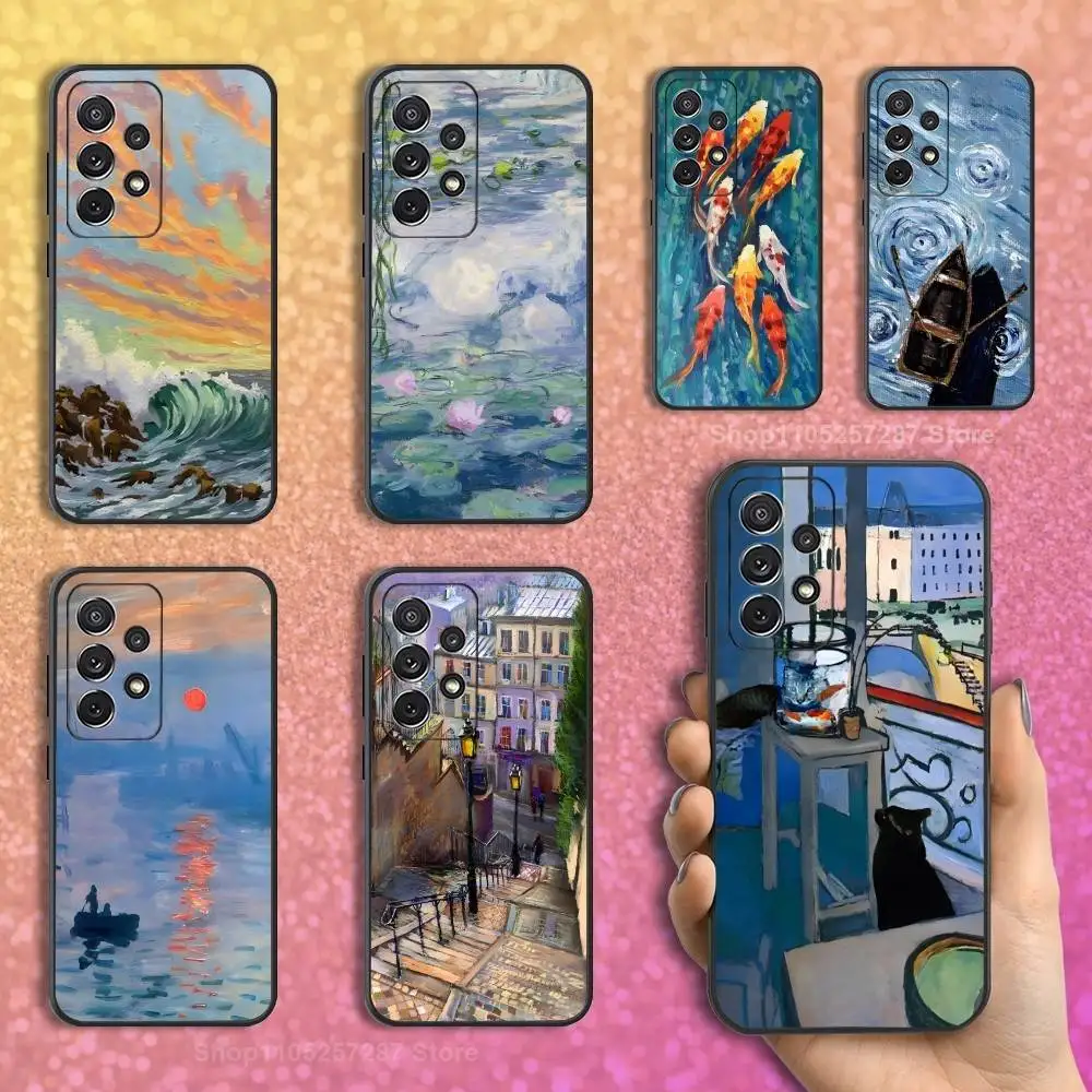 

Painting H-Henri M-Matisse Case For Samsung S22,S25,S24,S23,Ultra,FE,S20,S10,Plus,S21,S9,Lite,Soft Silicone Black