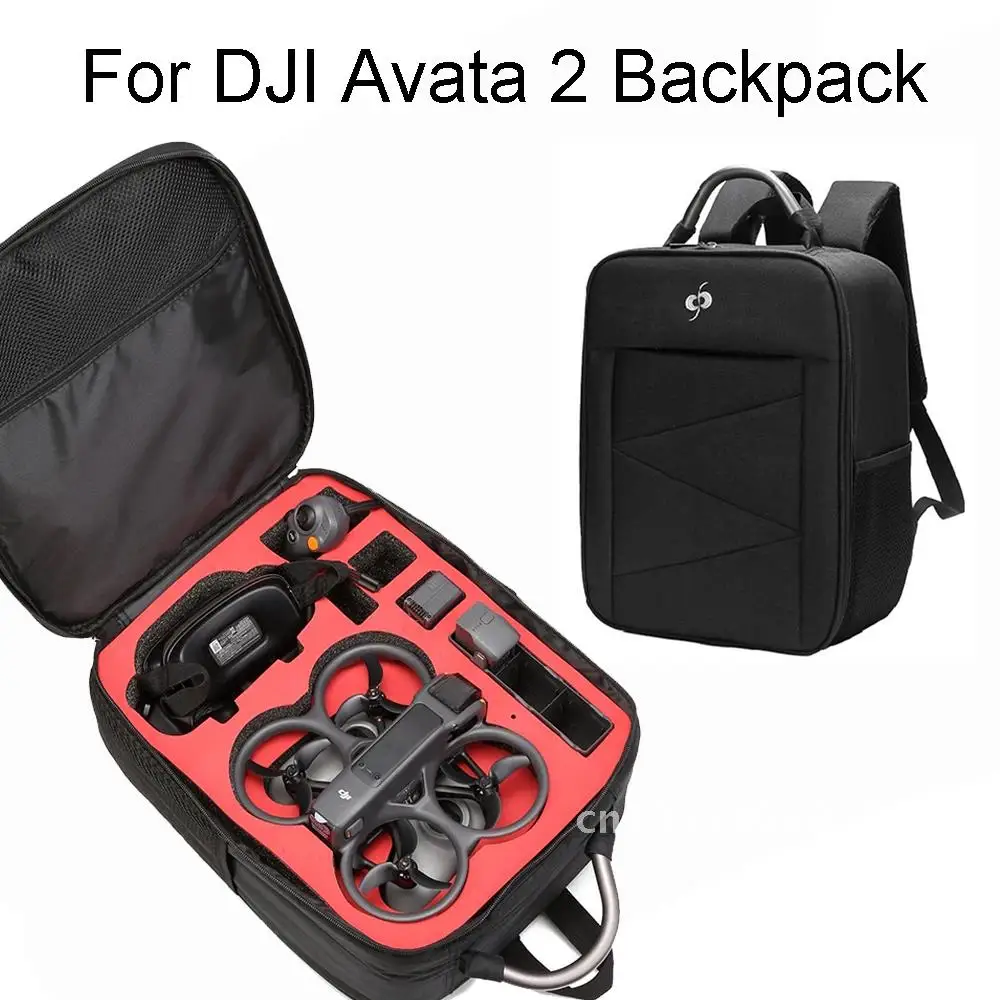 For DJI Avata 2 Storage Bag: Black Backpack Crossing Machine For DJI Avata 2 Outdoor Flight Accessories Organizer