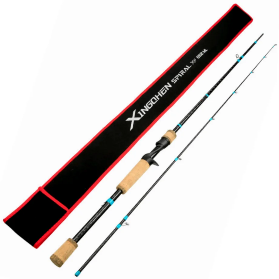 

1.95/2.08m ML carbon hollow tip large taper bass fishing rod super light spinning trout rod lure weight 3.5-18g