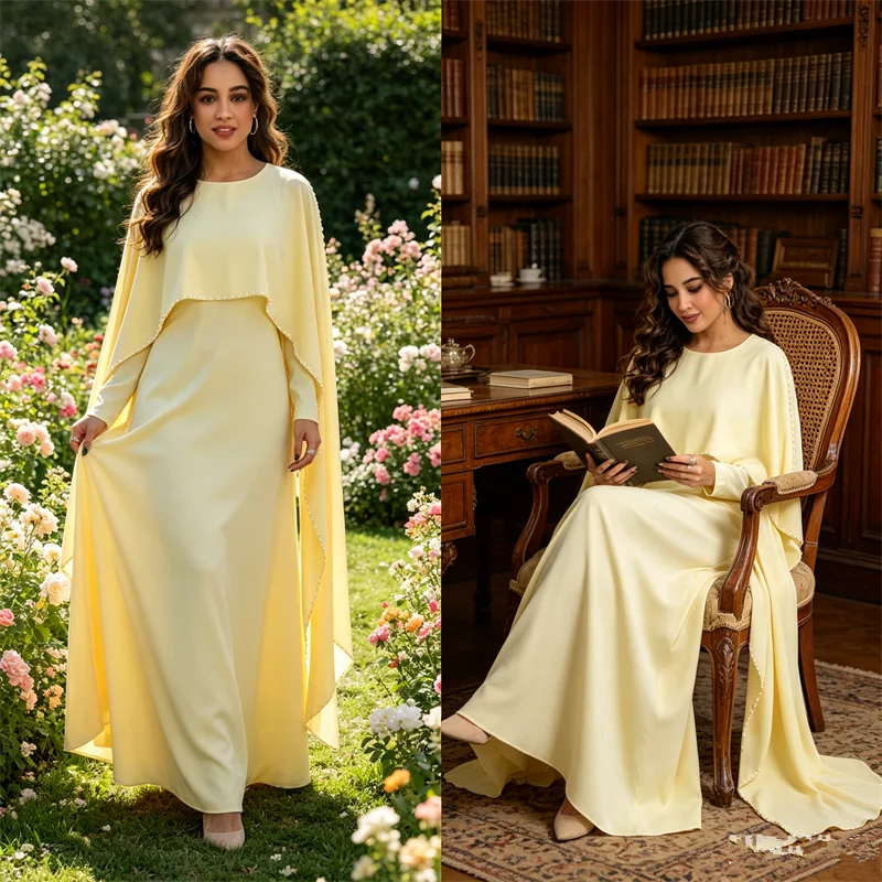 

Luxury Diamonds Abayas for Women Muslim Dress Dubai Satin Abaya Turkey Kaftan Eid Djellaba Islam Jalabiya Caftan Marocain Femme