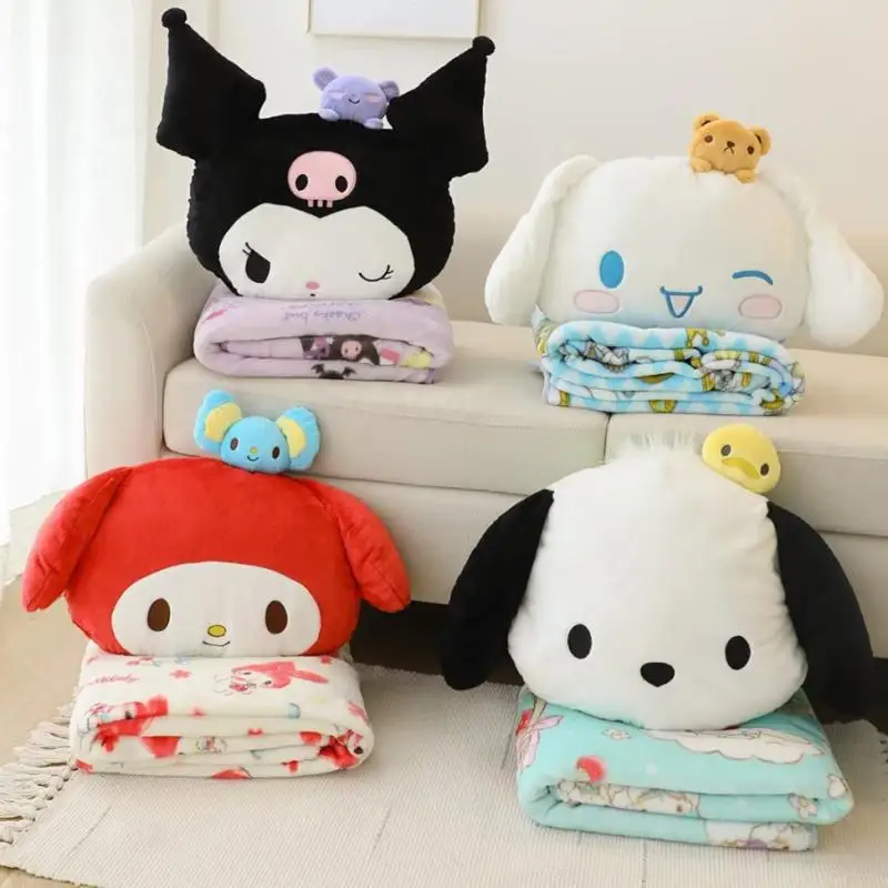 

Sanrio Kurome Kawaii украшения для дивана, куклы, одеяло, подушка, игрушки для подруги, Детские Рождественские подарки на каждый день