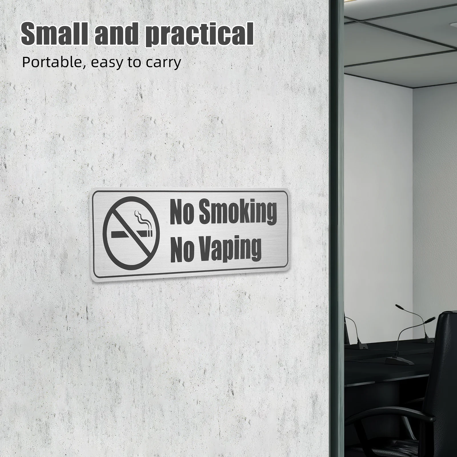 

Набор из 4 наклеек из ПВХ «Запрещено курить», высококачественные предупреждающие знаки для офисов, ресторанов и общественных мест