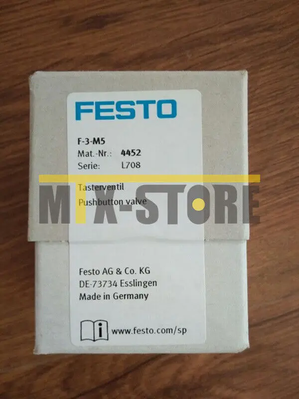 

1pcs New Festo Brand new ones 4452 F-3-M5 Pushbutton Valve