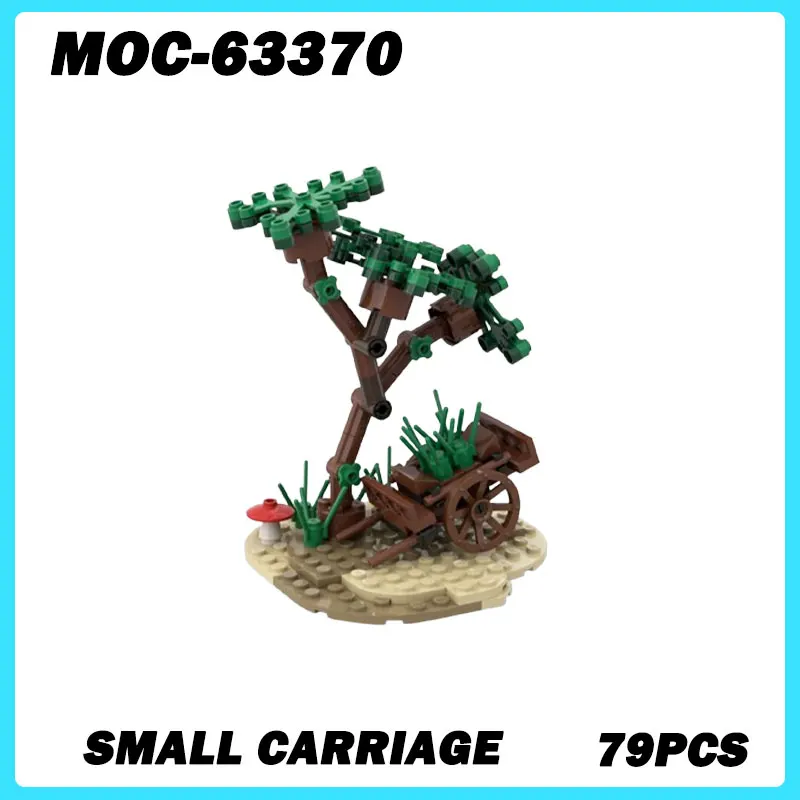 MOC-63370 Micro Architecture Small Carriage Building Blocks, DIY Model Assemble Bricks Puzzle Toys Brick Birthday Gift 79PCS