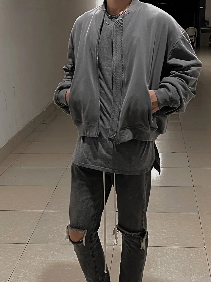 Haider Aermann Chaqueta Bomber is da con cremallera, ropa de abrigo corta hoada de moda juvenil para otoño para hom...