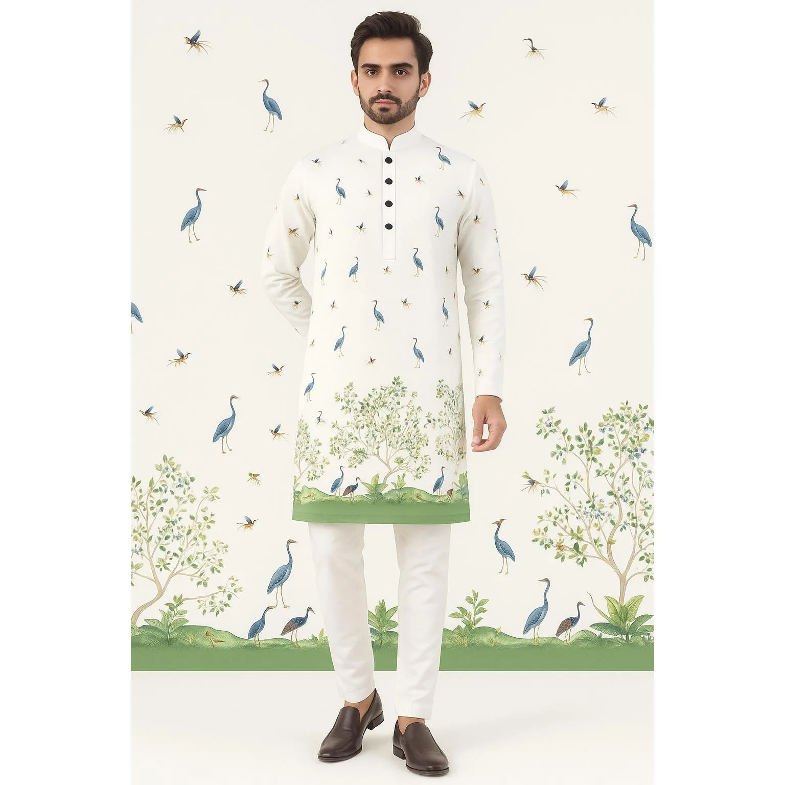 عباية رجالي ثوب عربية طويلة تي شيرت هينلي قفطان النطاقات عادي ثوب قمصان رجالية مسلمة 2026 ثوب هاراجوكو ملابس الشارع #4