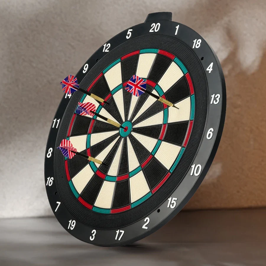 New 18-Inch Plastic Dart Board with 6 pcs  Darts  Indoor and Outdoor Gaming Sports Safety Practice