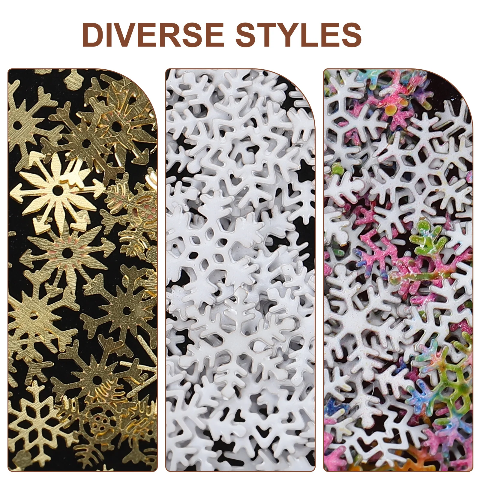 Fai da te Natale Nail Art Paillettes Glitter Fiocchi Brillanti Decorazione Donne Ornamenti Nail Art Glitter Paillettes Ornamento per manicure fai da te