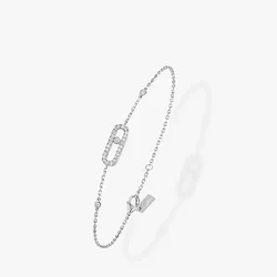 Klassisches Luxus-Armband mit AAA-Zirkonia, geometrisch, für Damen, modisches Edelstahl-Manschettenarmband, neues Schmuckzubehör