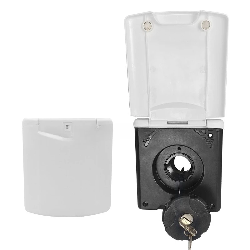 

RV gravity refueling port, square oil filling port bed car, oil inlet port with lid and lock, fuel port RV, modified accessories
