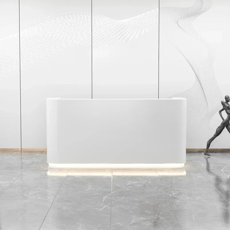 Italian Style Beauty Salon Reception Desks Clothing Store Designer Simplicity Reception Desk Hotel Office Furniture Recepce HBRD