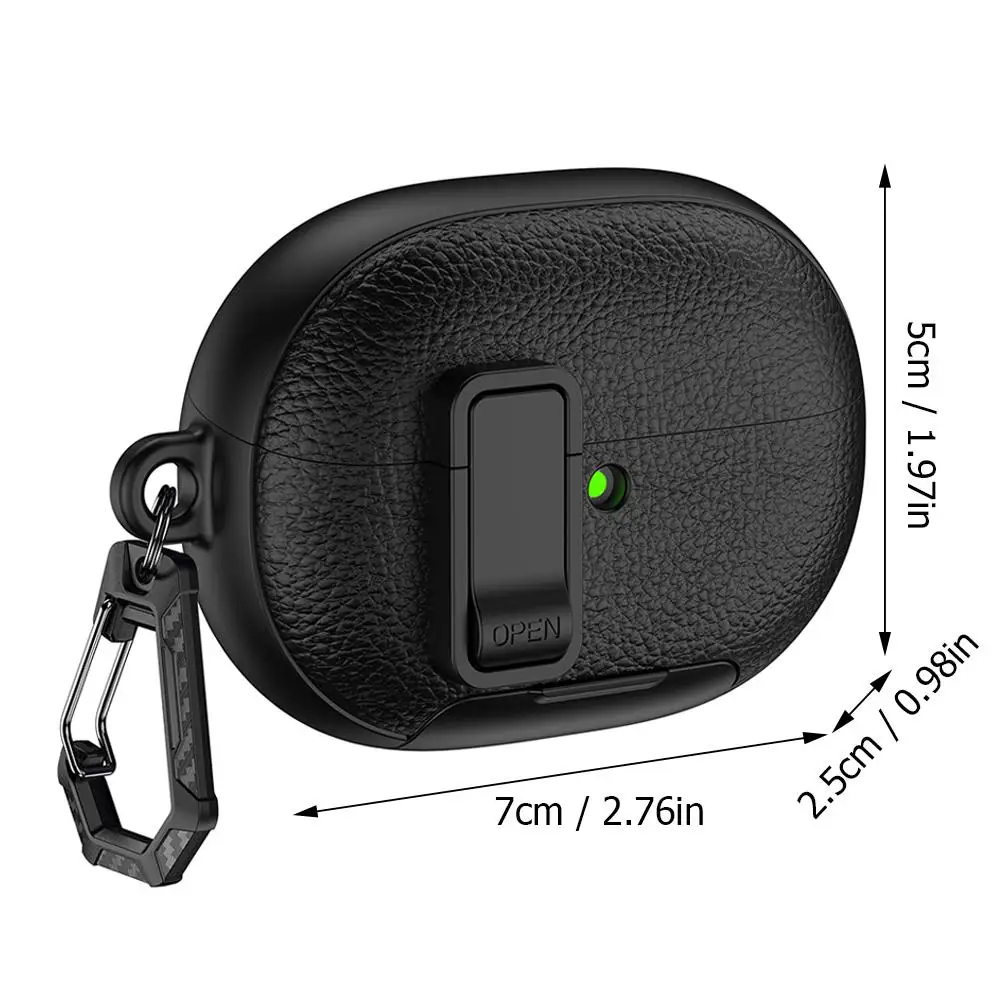 Kratzfeste Kopfhörerhülle für Huawei FreeBuds Pro 5, stoßfeste, staubdichte Kopfhörerabdeckung mit Verschluss, PC, TPU-Softshell – Detail 19