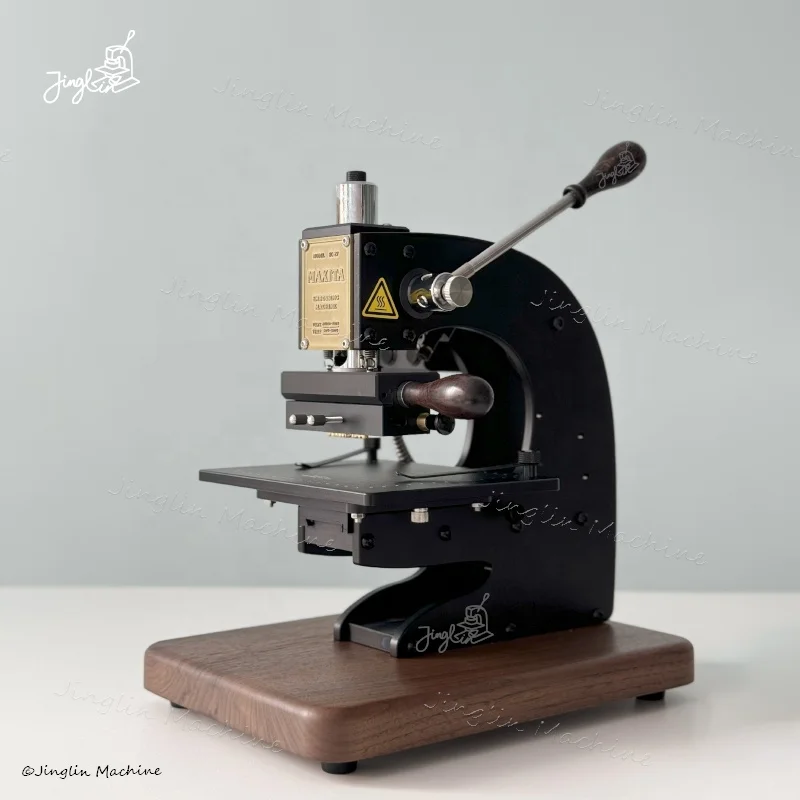 

Hot Foil Stamping Machine for Leather Goods Manual Digital Leather Embossing Machine for Custom Tags and Gold Foil Designs