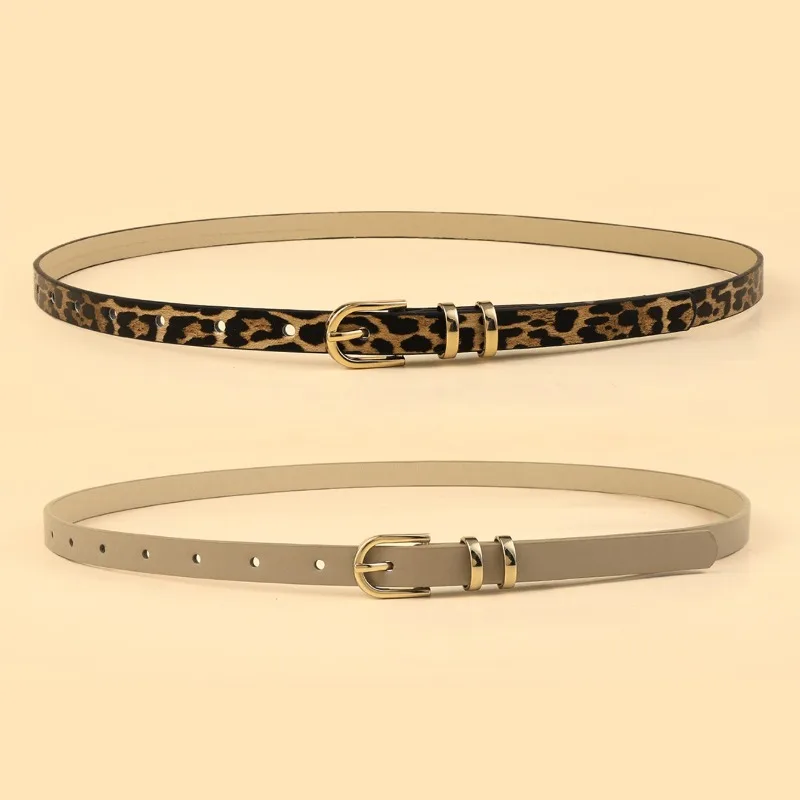 Fashionable European and American-Style Casual Belt Leopard-Print Versatile and Perfect for Jeans and Dresses Women's Belt
