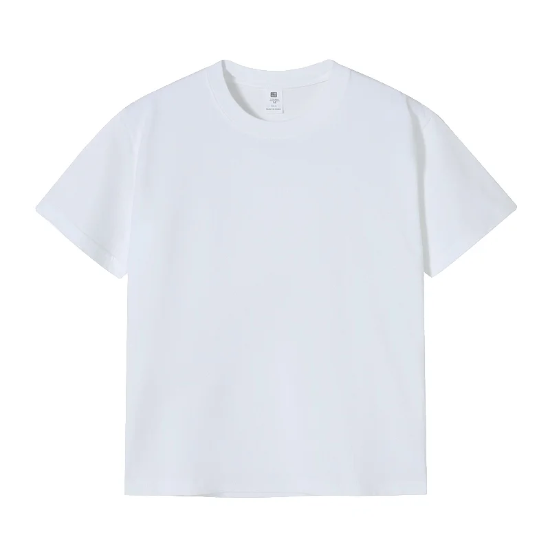Summer Men T Shirt Cotton Tops Women Solid Color Blank Tshirts O-neck Round Collar Short-Sleeve Couple White Top Tees Clothing